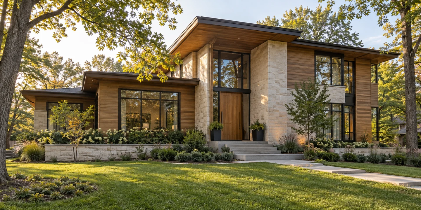 Home inspiration: cedar-and-stone home exterior